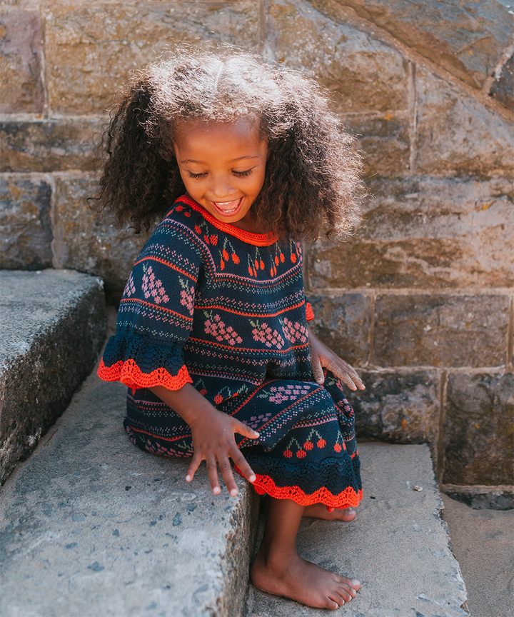 Mio Dress - Navy  - Organic Cotton &amp; Cashmere