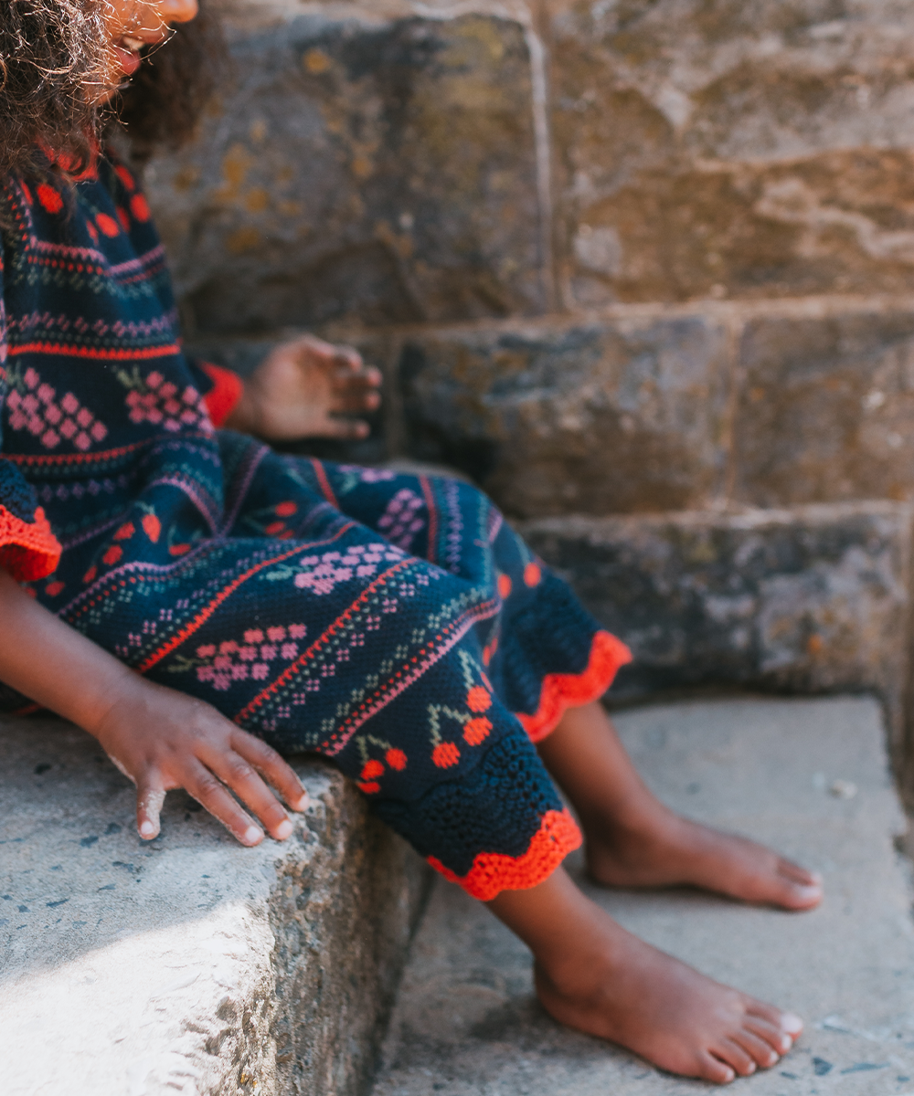 Mio Dress - Navy  - Organic Cotton &amp; Cashmere