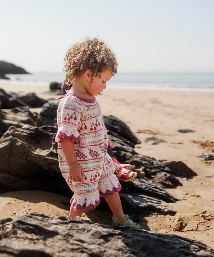 Mio Romper - Pearl  - Organic Cotton &amp; Cashmere
