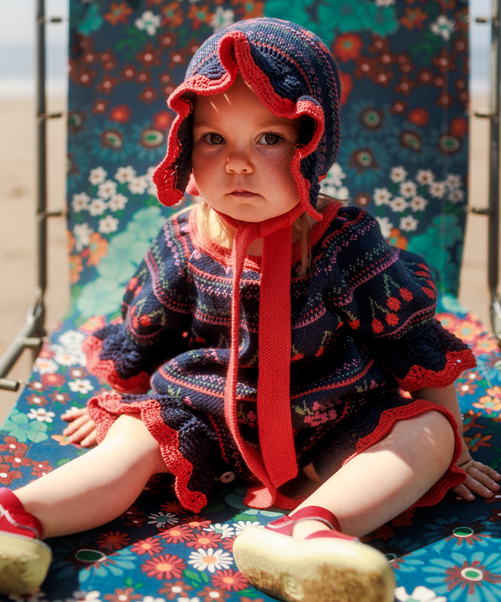 Mio Bonnet - Navy  - Organic Cotton &amp; Cashmere