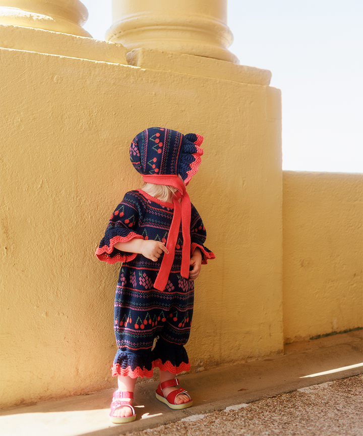 Mio Romper - Navy  - Organic Cotton &amp; Cashmere