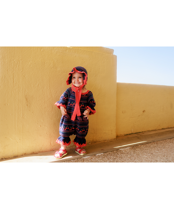 Mio Romper - Navy  - Organic Cotton &amp; Cashmere
