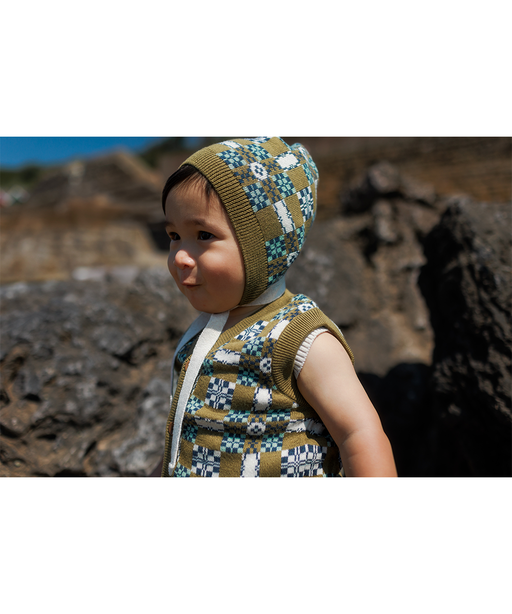 Picnic Waistcoat - Olive  - Organic Cotton
