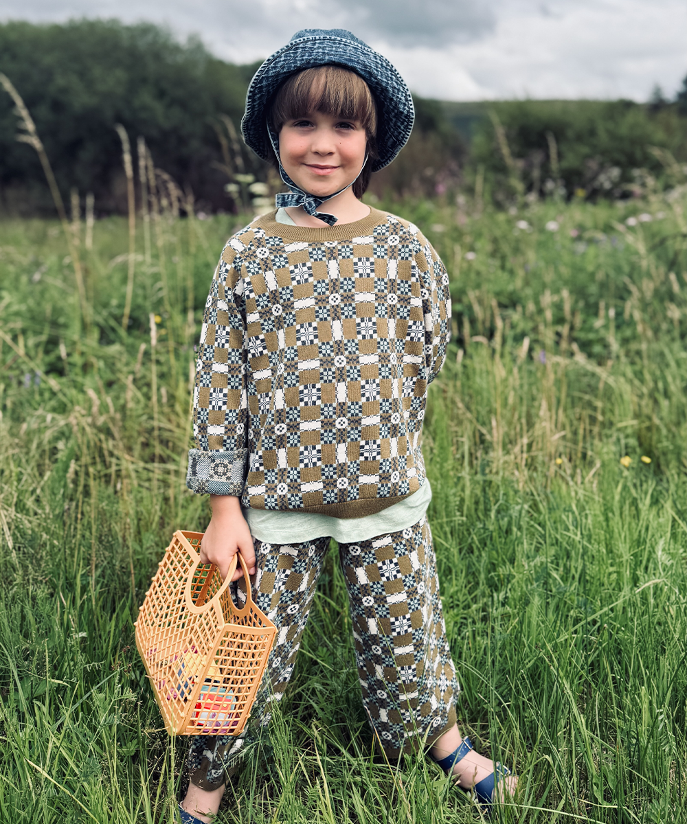 Picnic Pullover - Olive  - Organic Cotton