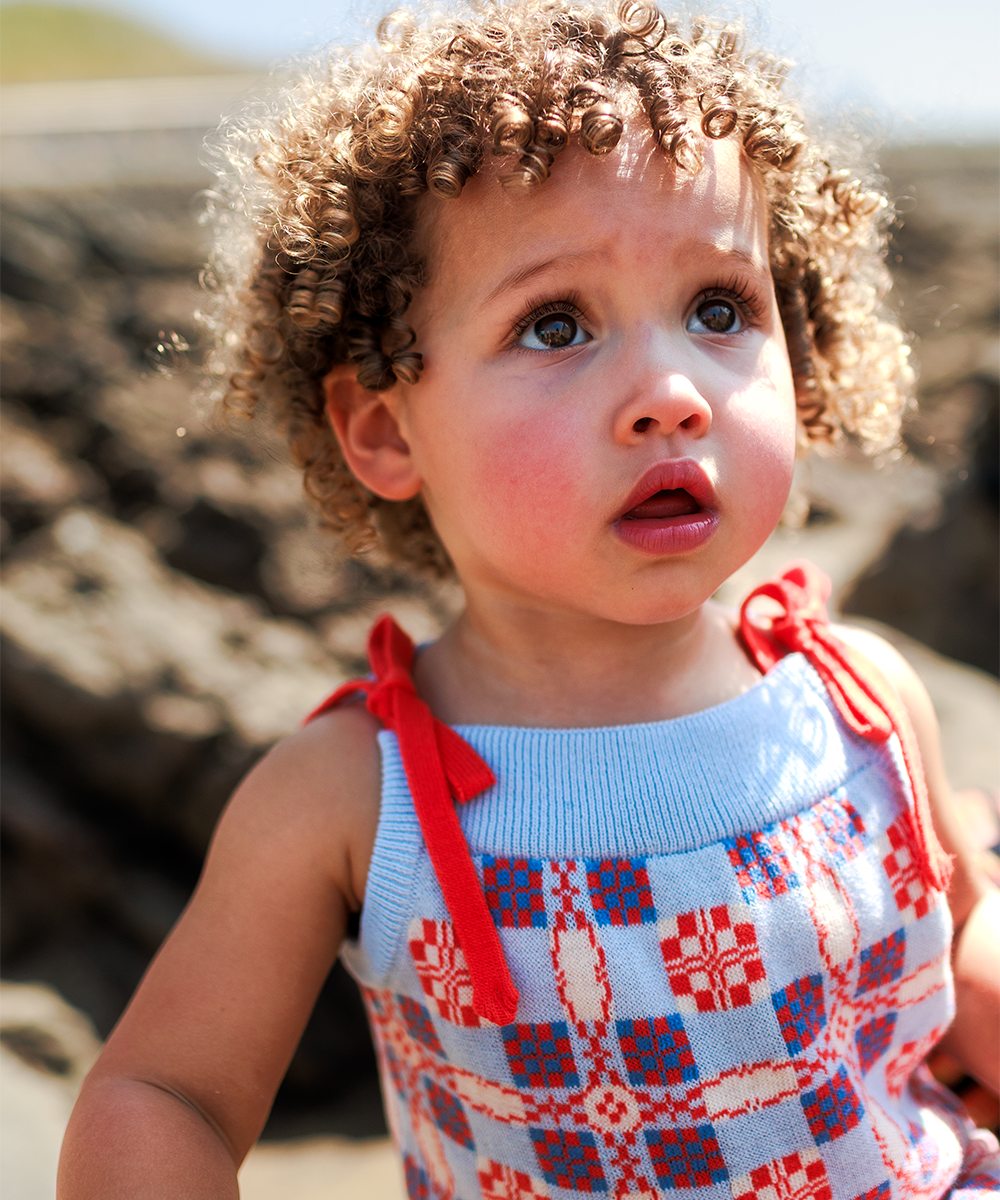 Picnic Vest - Cornflower  - Organic Cotton
