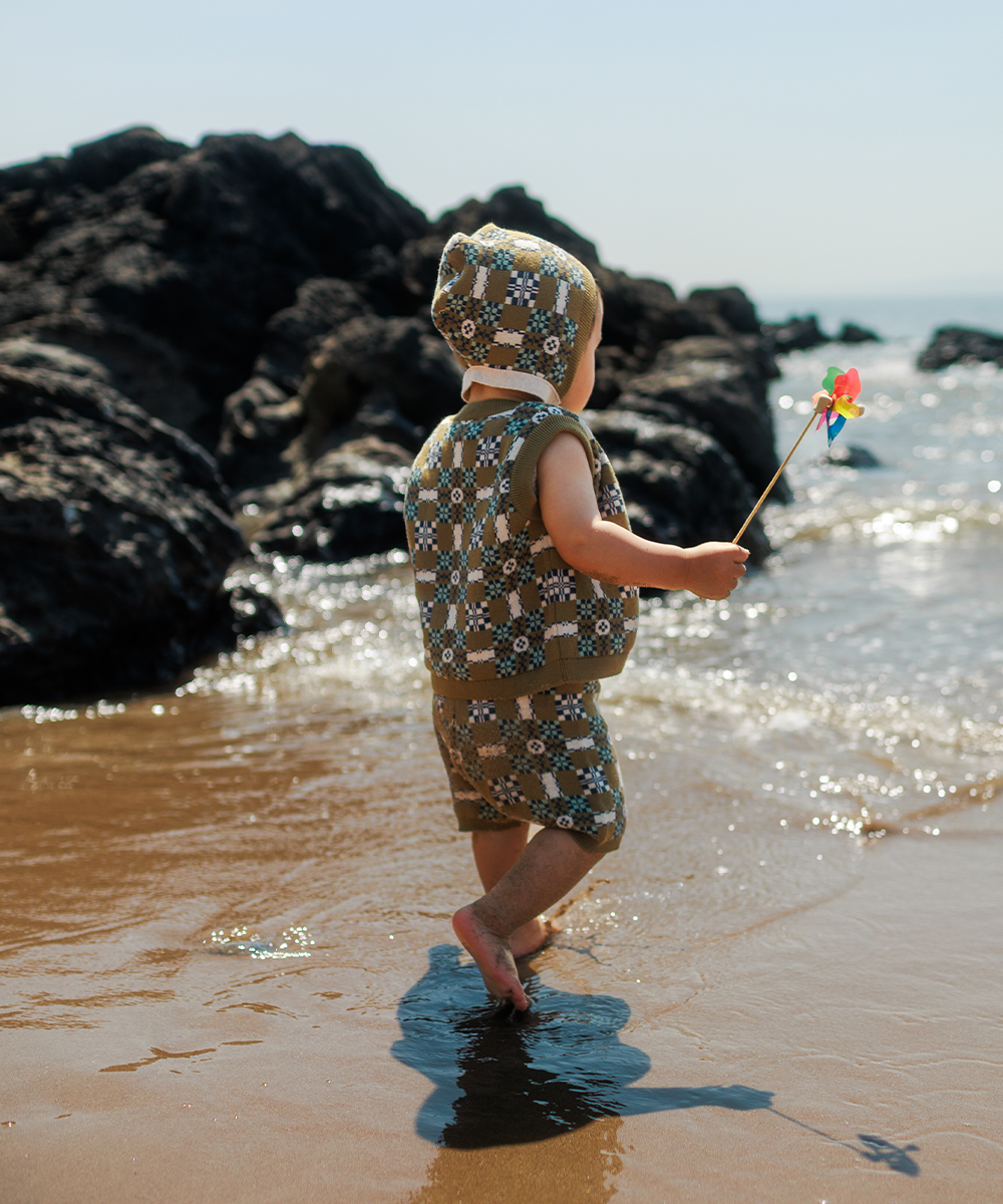 Picnic Shorts - Olive  - Organic Cotton