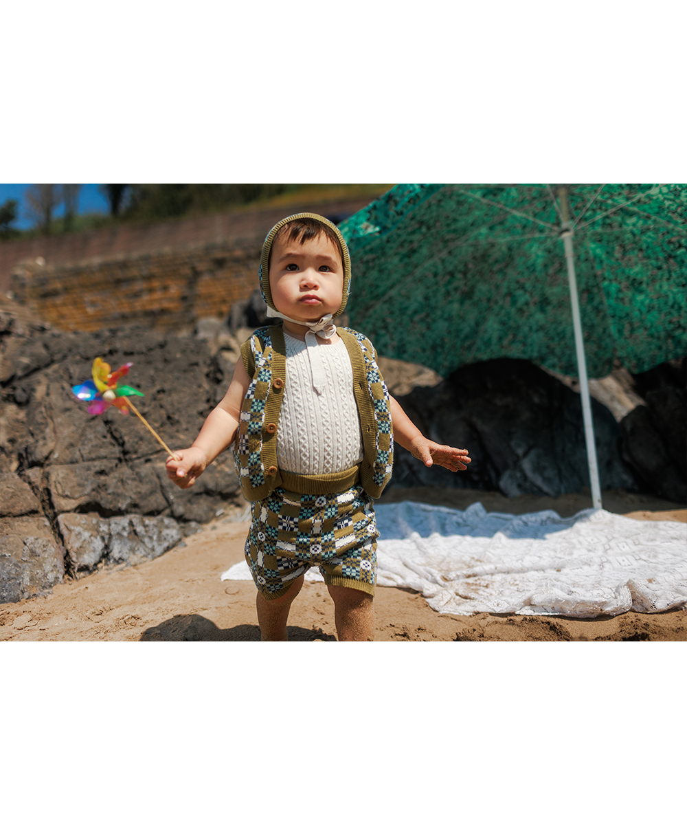 Tonnog Vest - Shell Melange  - Organic Cotton