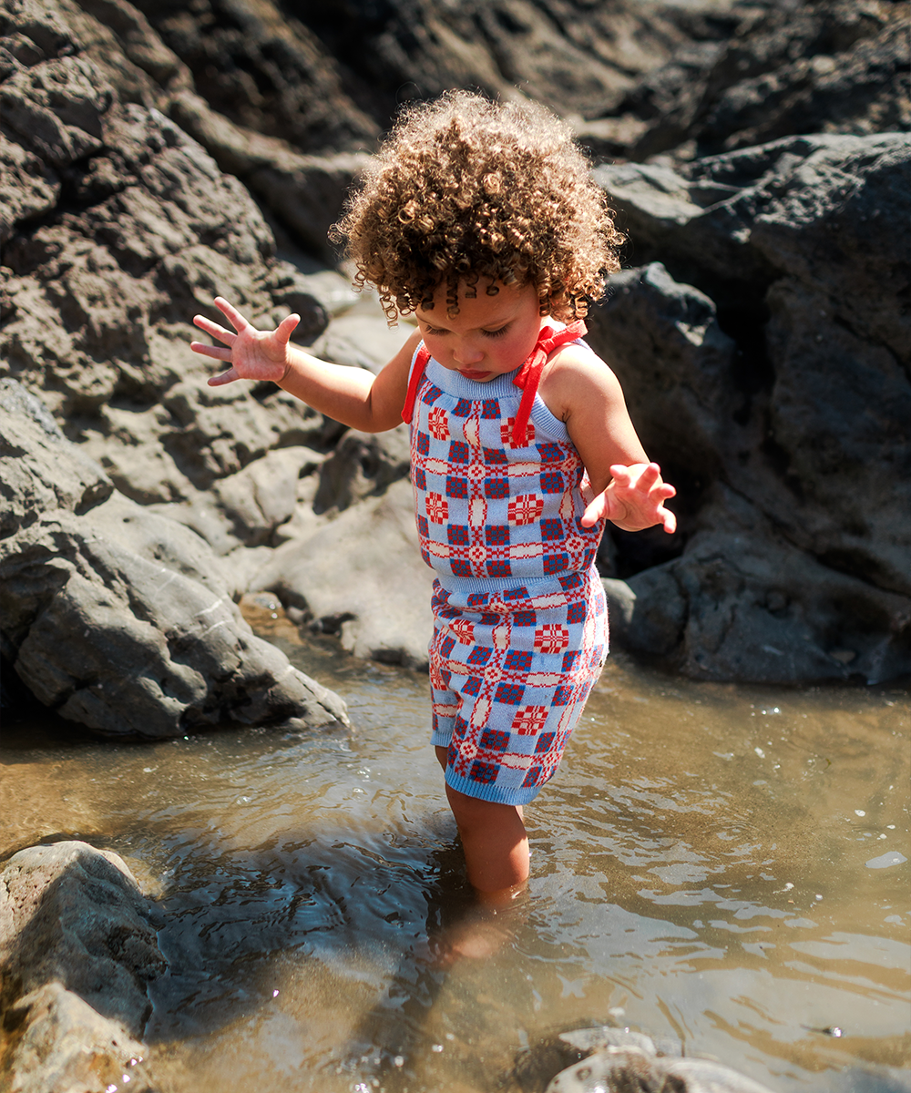 Picnic Shorts - Cornflower  - Organic Cotton