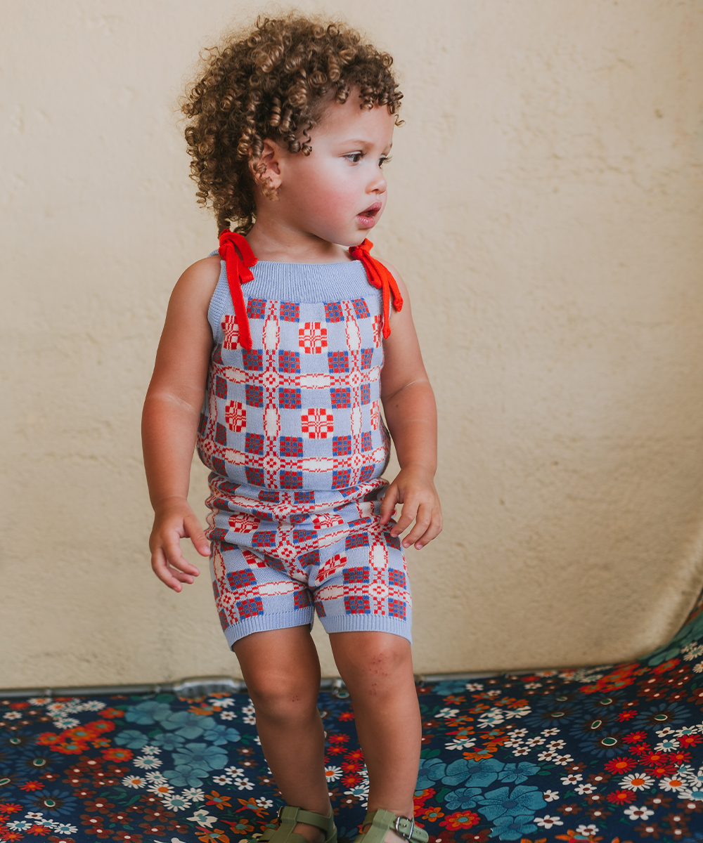 Picnic Vest - Cornflower  - Organic Cotton