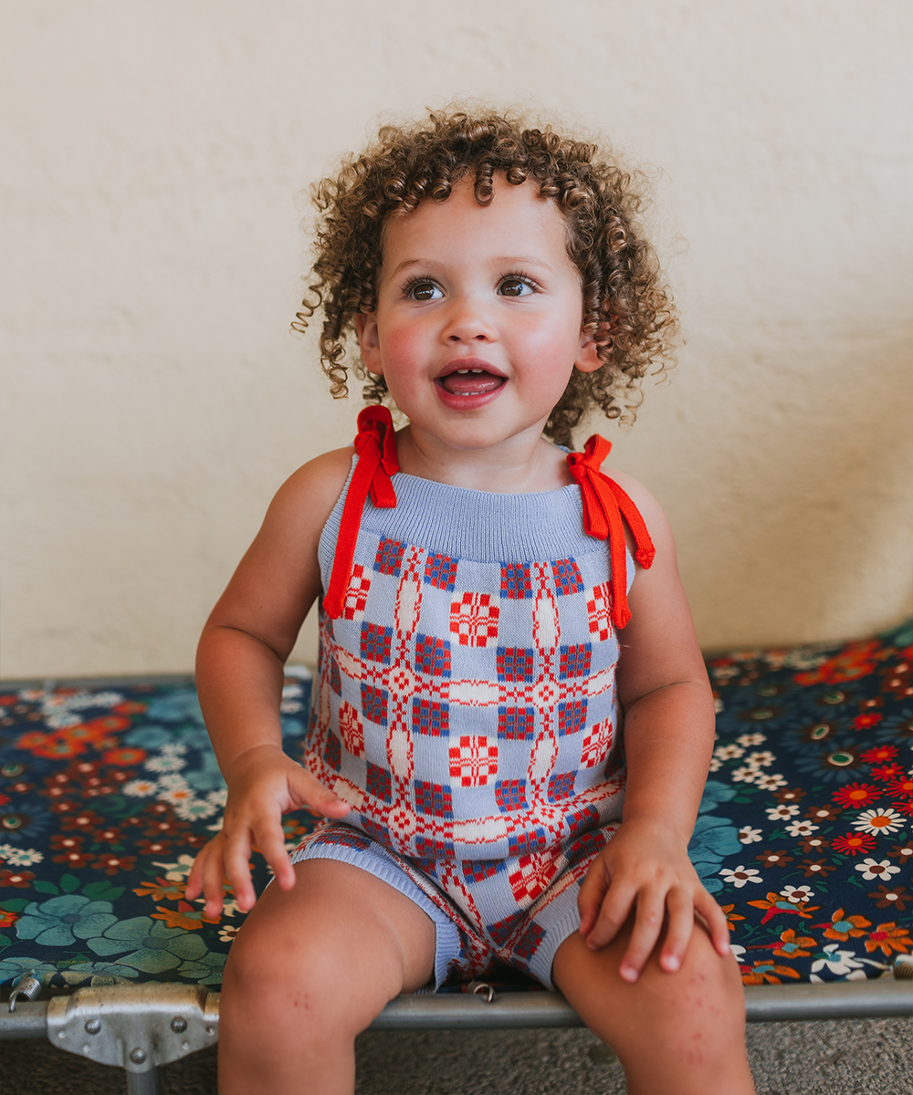 Picnic Vest - Cornflower  - Organic Cotton