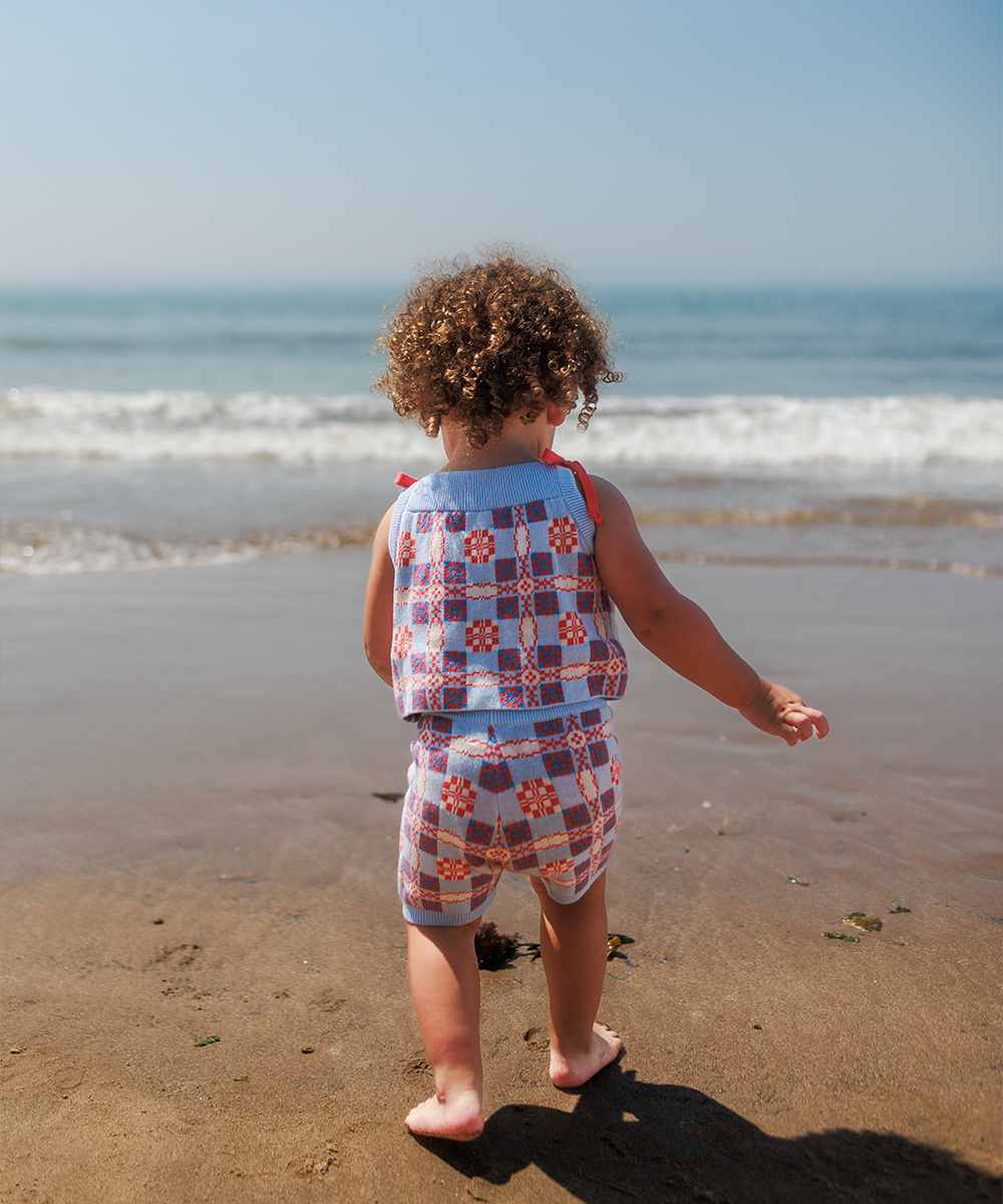 Picnic Vest - Cornflower  - Organic Cotton