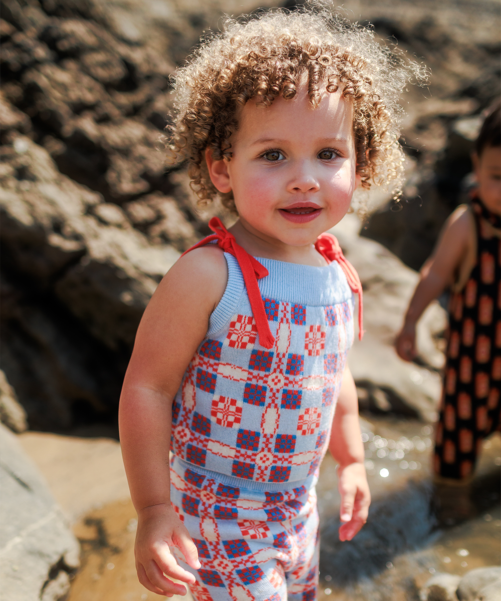 Picnic Vest - Cornflower  - Organic Cotton