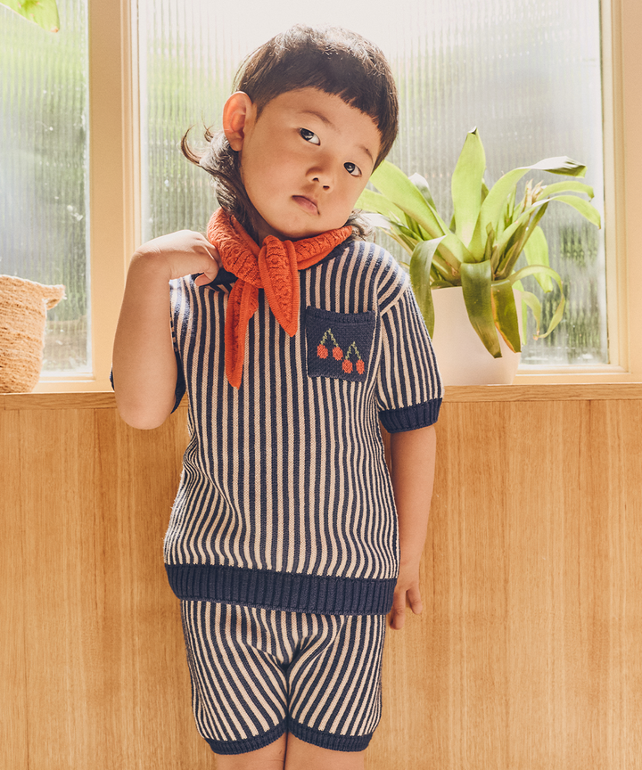 Shopping Tee - Navy  - Organic Cotton &amp; Cashmere