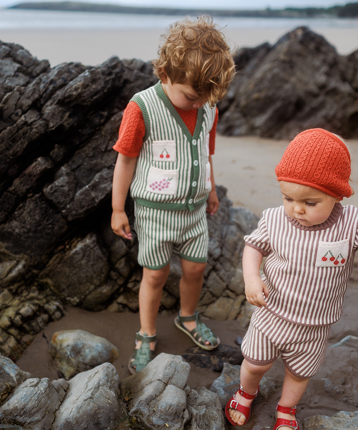 Shopping Shorts - Sage  - Organic Cotton &amp; Cashmere