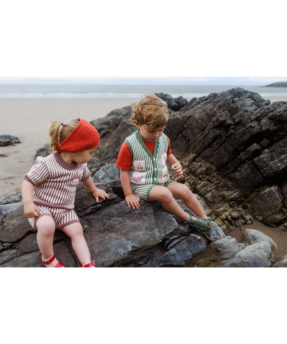 Shopping Waistcoat - Sage  - Organic Cotton &amp; Cashmere