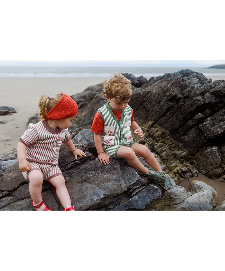 Shopping Waistcoat - Sage  - Organic Cotton &amp; Cashmere