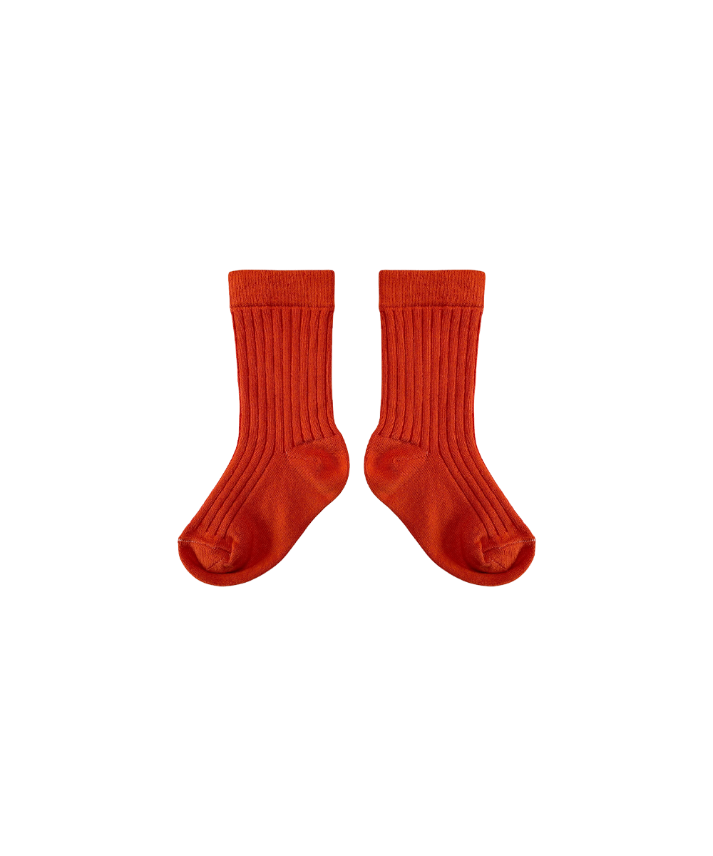 Cotton Short Socks - Tomato