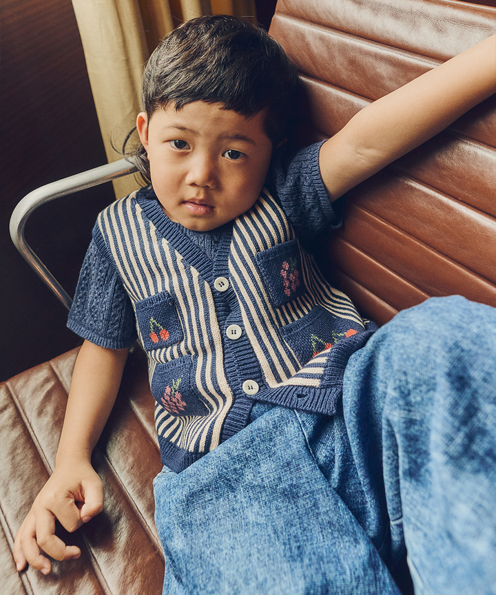Tonnog Tee - Denim Melange  - Organic Cotton