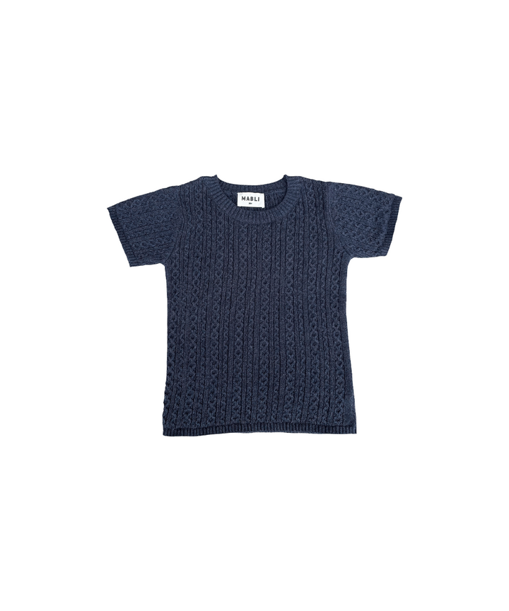 Tonnog Tee - Denim Melange  - Organic Cotton