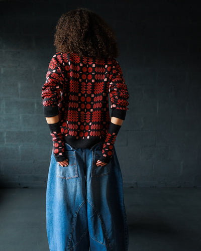 Carthen Merino Pullover - Soot / Petals