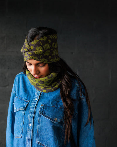 Carthen Merino Headband - Umber / Lichen