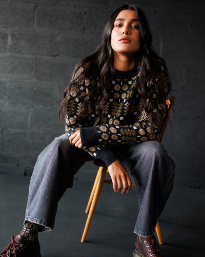 Carthen Merino Pullover - Soot / Fields