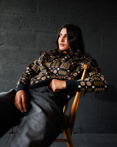 Carthen Merino Pullover - Soot / Fields