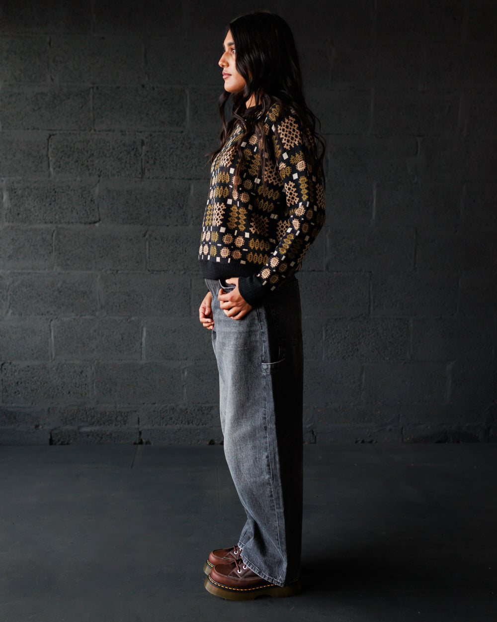 Carthen Merino Pullover - Soot / Fields