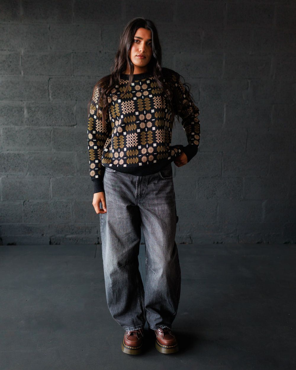 Carthen Merino Pullover - Soot / Fields