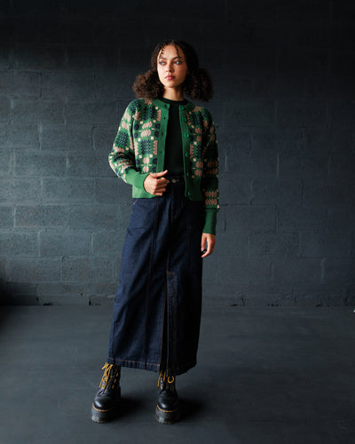 Carthen Neat Cotton Cardigan - Wicked