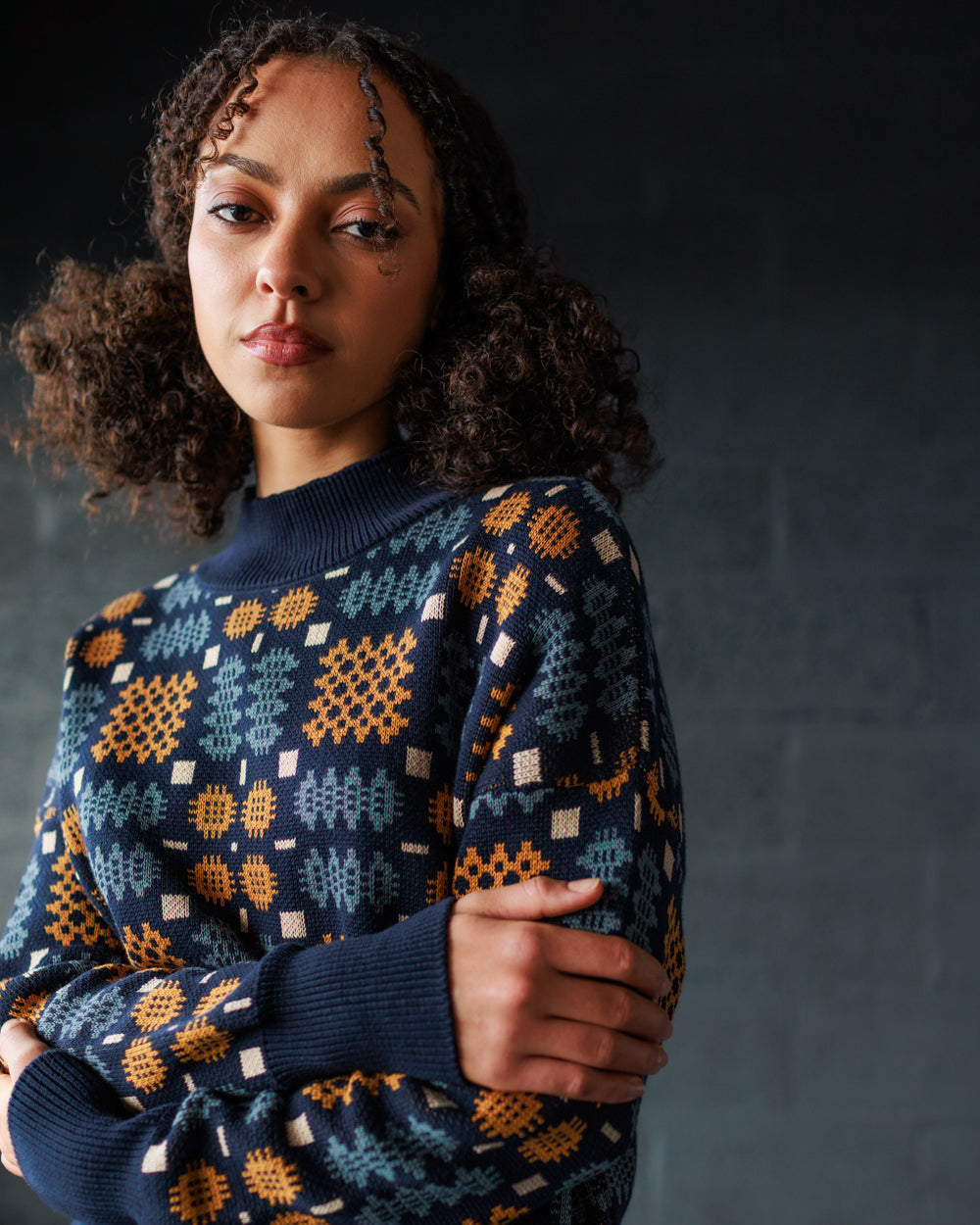 Carthen Neat Cotton Pullover - New Moon