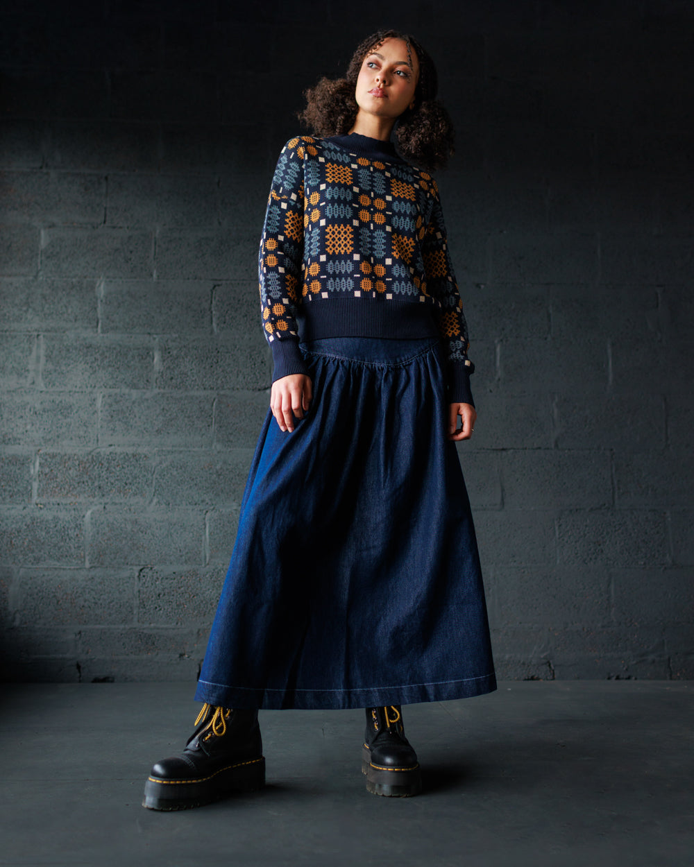 Carthen Neat Cotton Pullover - New Moon