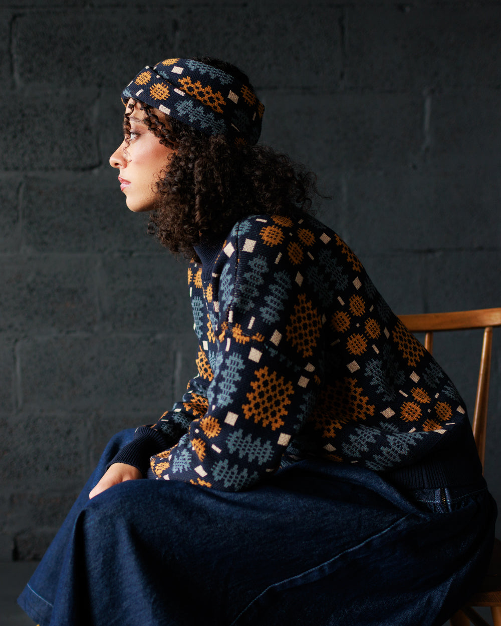 Carthen Cotton Head Wrap - New Moon