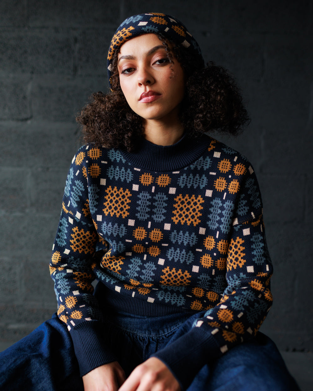 Carthen Neat Cotton Pullover - New Moon