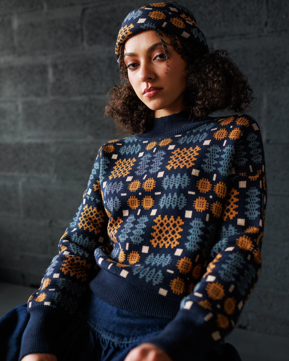 Carthen Neat Cotton Pullover - New Moon