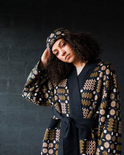 Carthen Merino Wrap Cardigan - Soot / Fields