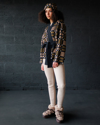 Carthen Merino Wrap Cardigan - Soot / Fields