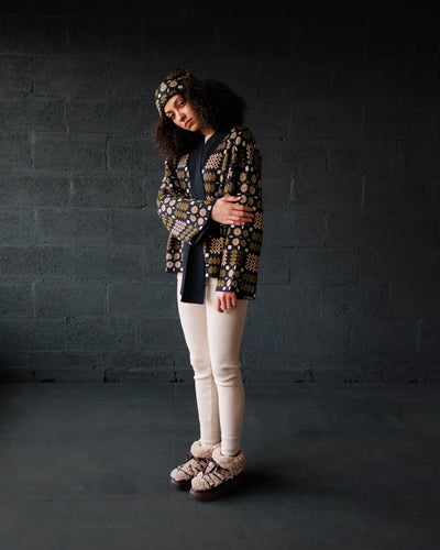 Carthen Merino Wrap Cardigan - Soot / Fields