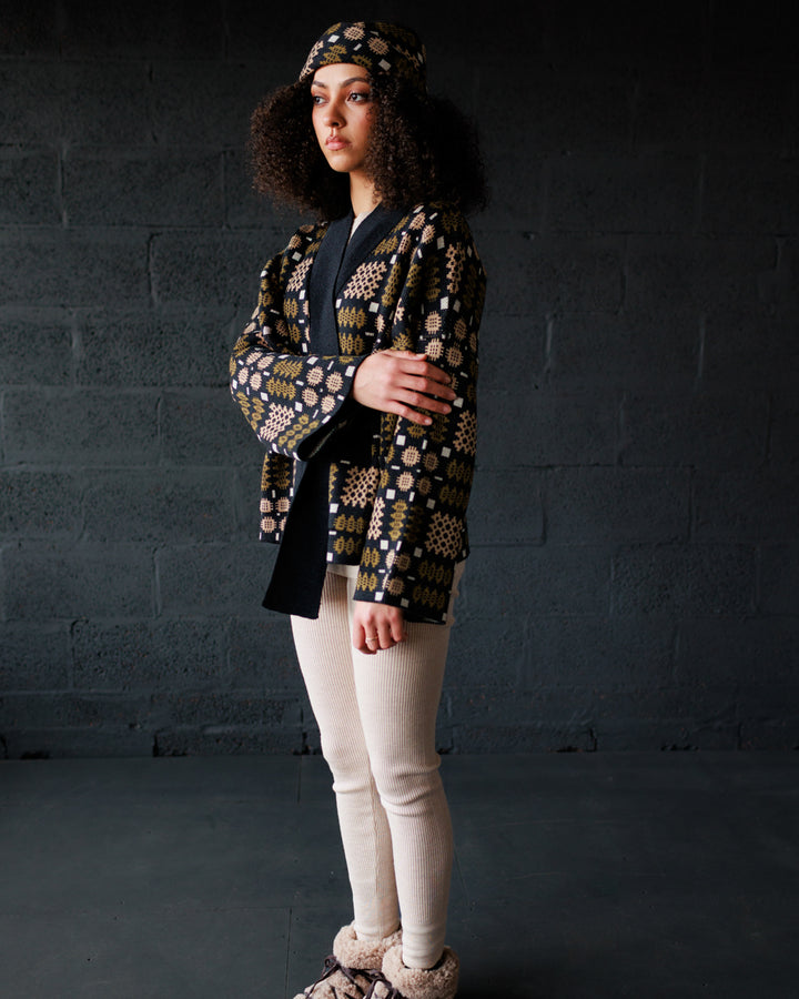 Carthen Merino Wrap Cardigan - Soot / Fields