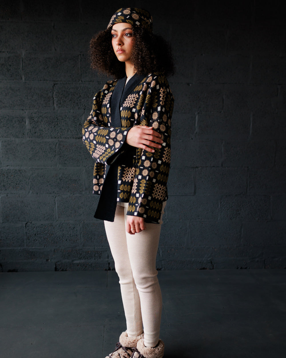 Carthen Merino Wrap Cardigan - Soot / Fields