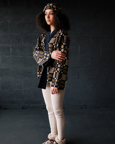 Carthen Merino Wrap Cardigan - Soot / Fields