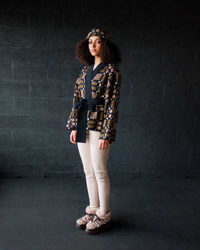 Carthen Merino Wrap Cardigan - Soot / Fields