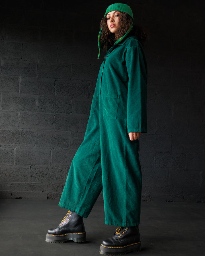 Cord Overalls - Emerald (Adult)  - Organic Cotton