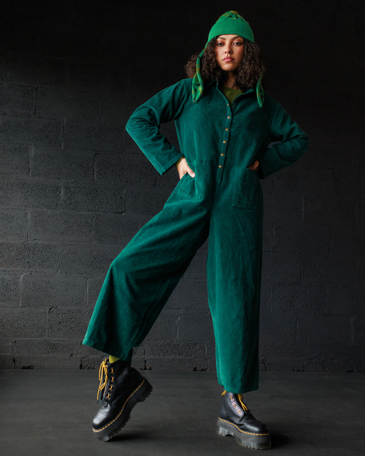 Cord Overalls - Emerald (Adult) - Organic Cotton – MABLI