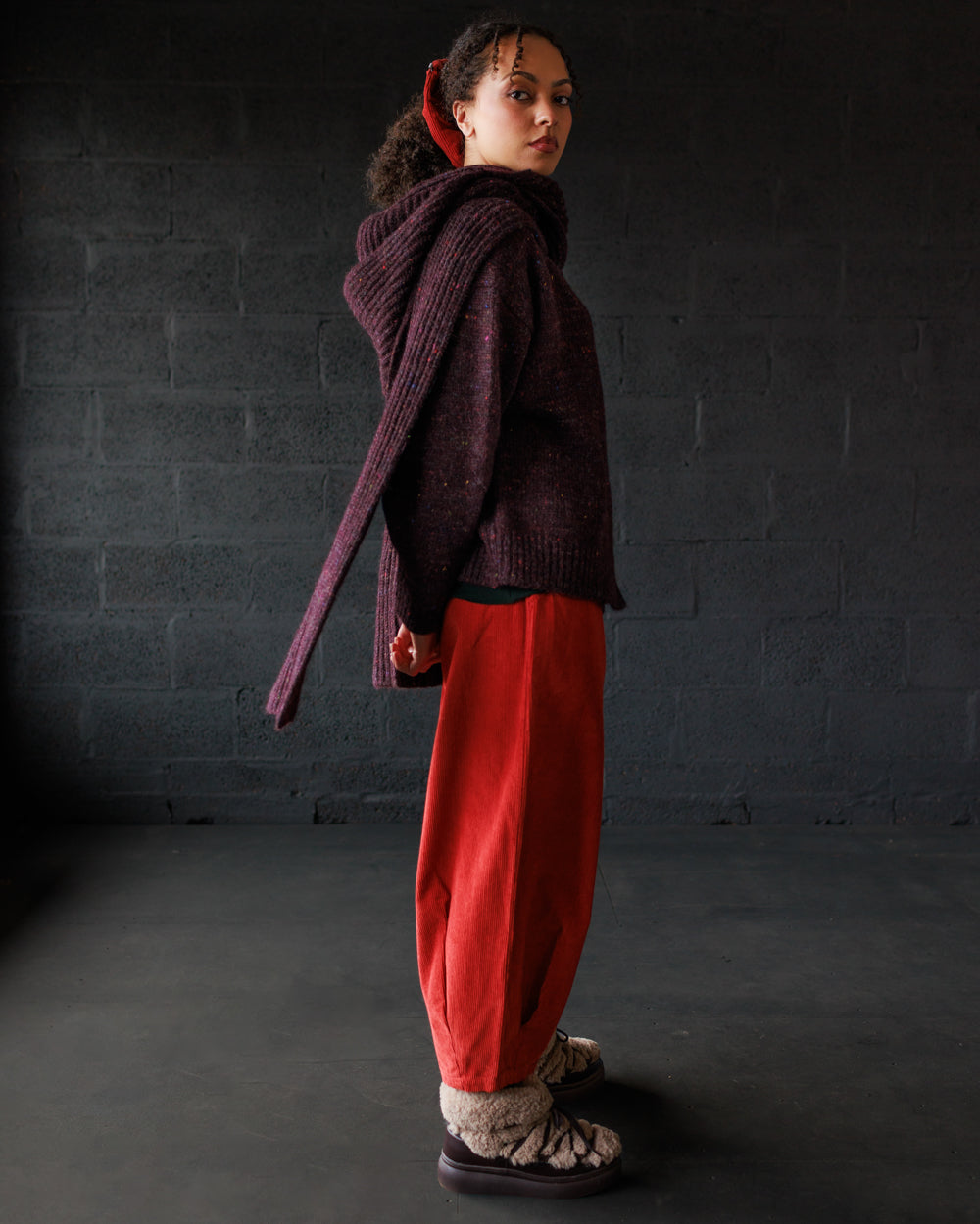 Cord Pants - Vermillion (Adult)  - Organic Cotton