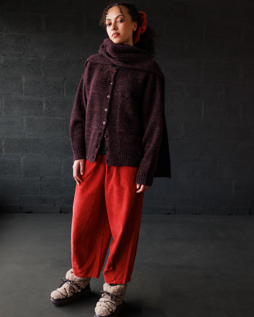 Moya Cardigan - Fig (Adult)