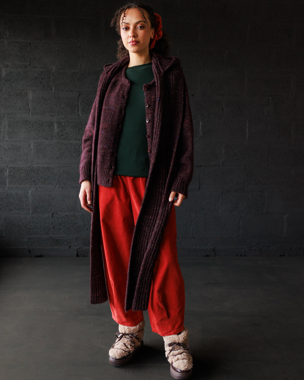 Cord Pants - Vermillion (Adult)  - Organic Cotton