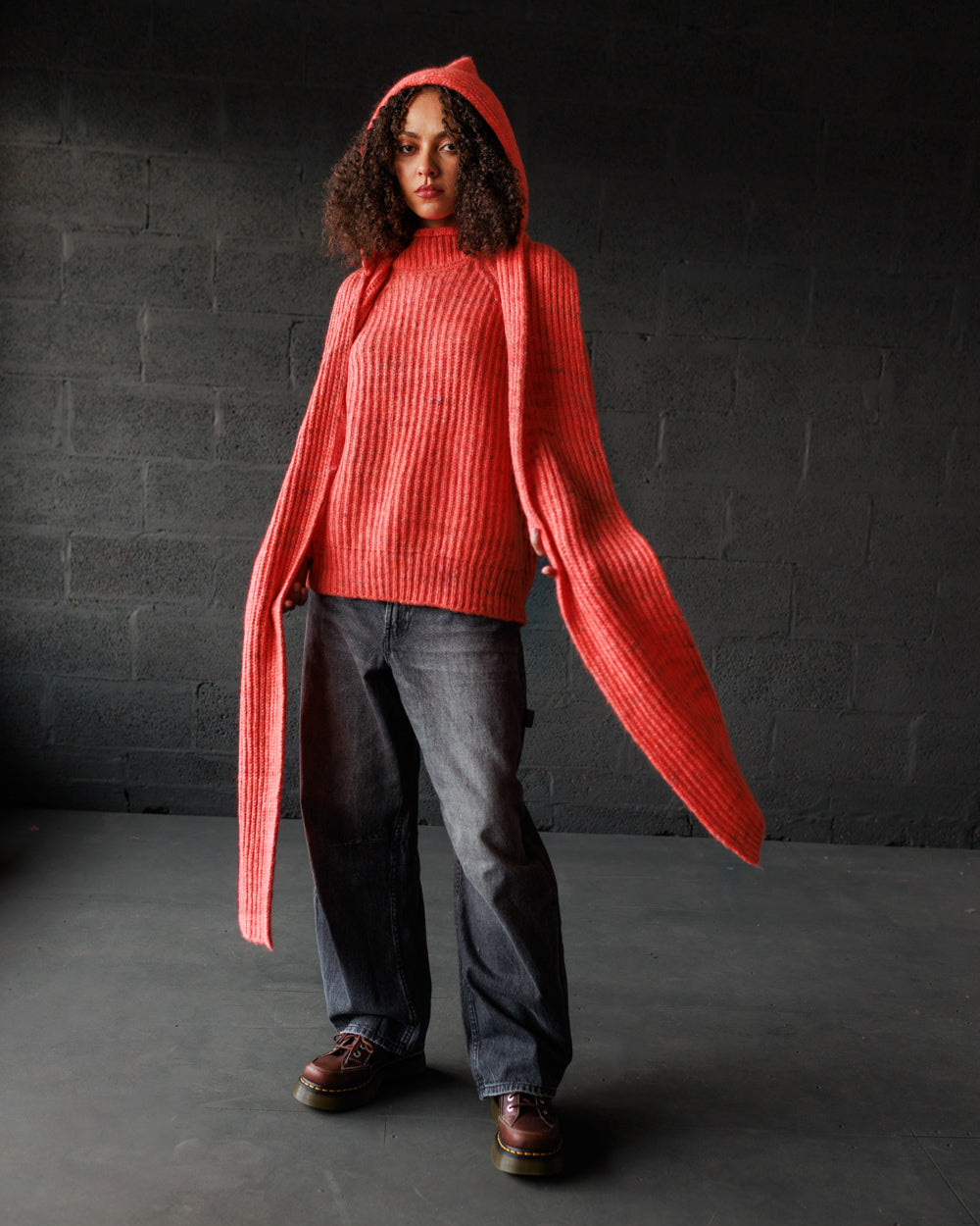 Moya Hooded Scarf - Blaze (Adult)