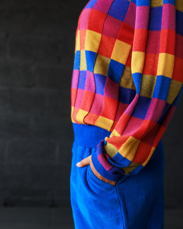Cord Pants - Electric Blue (Adult)  - Organic Cotton