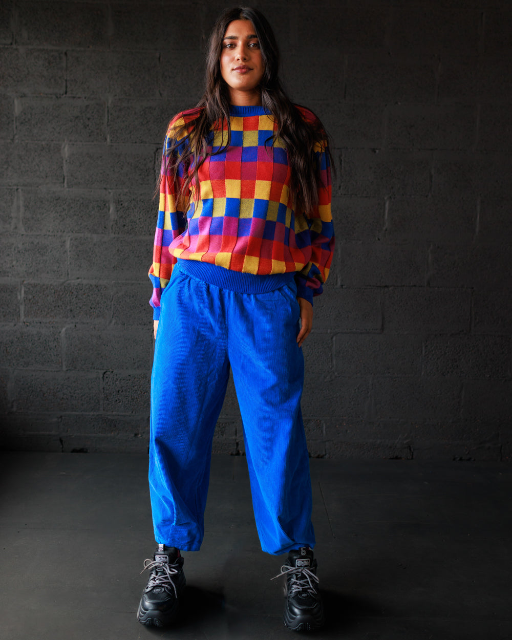 Cord Pants - Electric Blue (Adult)  - Organic Cotton